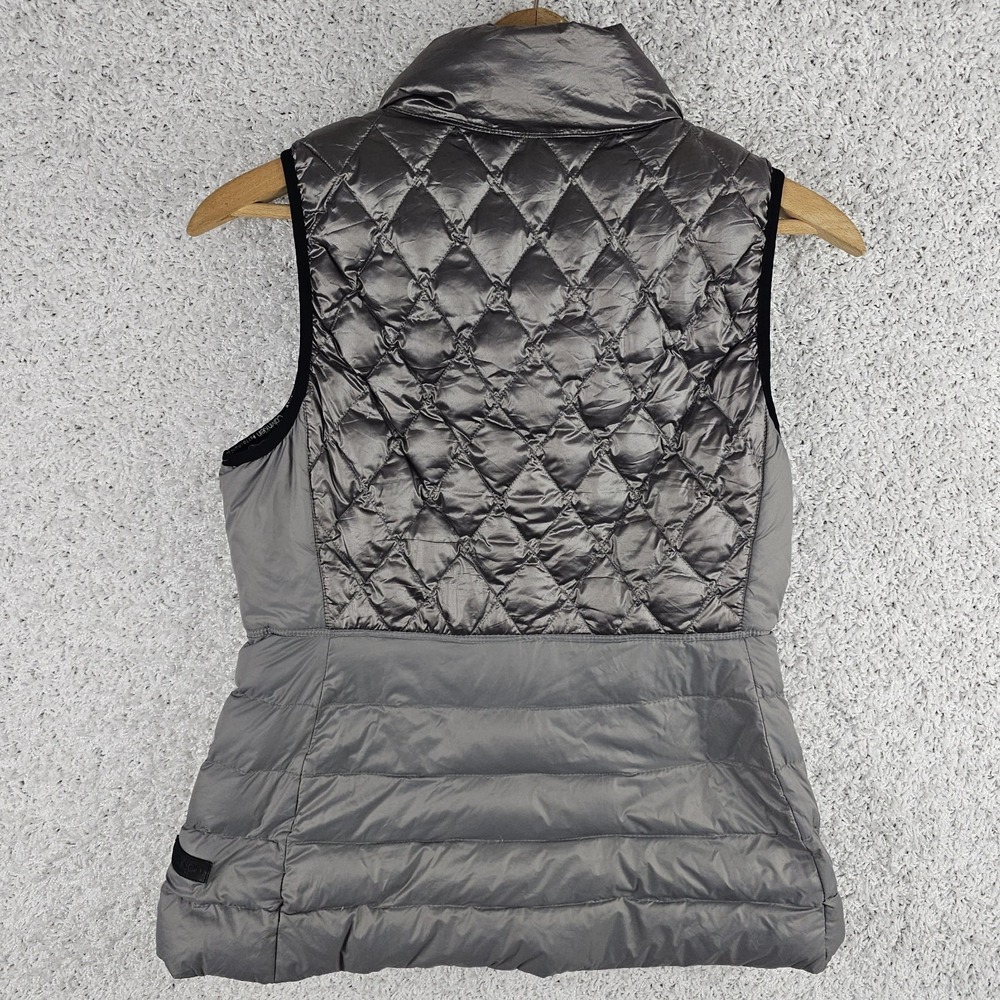 Calvin Klein Premium Duck Down Filled Puffer Vest Womans Medium Gray Silver - Picture 12 of 15
